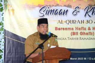 Bupati Kasmarni Apresiasi Kegiatan Simaan dan Khataman Al-qur’an 30 Juz Bersama Hafiz dan Hafizah Bengkalis