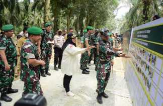 Kasmarni Sambut Kedatangan Pangdam I/BB Sekaligus Dampingi Tinjauan Lokasi Pelaksanaan TMMD