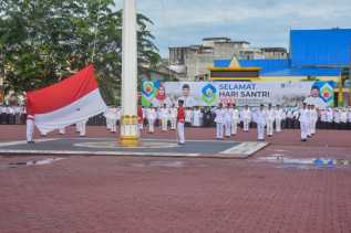 Diikuti Ratusan Peserta, Upacara Hari Santri Digelar di Lapangan Tugu Bengkalis