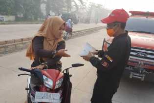 Antisipasi Dampak Karhutla, BPBD Kabupaten Bengkalis Bagikan 3.000 Masker di Rupat