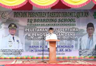 Pj. Bupati Syahrial Hadiri Peletakan Batu Pertama Pembangunan Pondok Pesantren