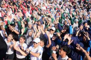 Jalan Santai Sempena HUT Ke-77 Bhayangkara Polres Bengkalis, Berlangsung Meriah dan Heboh 