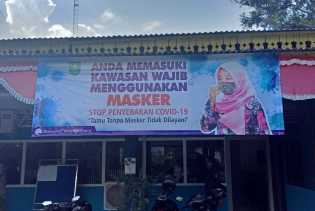 Di Diskominfotik Bengkalis, Tamu yang Tak Pakai Masker Disuruh Balik Kanan