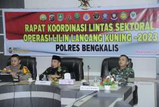 Polres Bengkalis Gelar Rakor Lintas Sektoral Operasi Lilin Lancang Kuning 2023