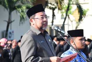 Sekda Himbau ASN Ikuti Upacara Hari Lahir Pancasila