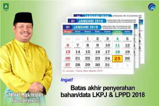 Sekda H Bustami HY Ingatkan Batas Penyerahan Bahan/Data LKPJ dan LPPD 2018 Tinggal 3 Hari Lagi