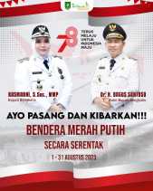 MulaI 1 hingga 31 Agustus, Bupati Imbau Masyarakat Pasang Bendera dan Umbul-Umbul 