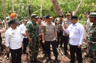 Didampingi Bupati Amril Mukminin, Panglima TNI dan Kapolri Tinjau Lokasi Karhutla di Rupat