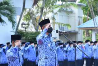 Wakil Bupati Bagus Santoso Jadi Inspektur Upacara HUT Kopri Ke-50 Tahun