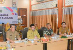 Bupati Bengkalis Ikuti Rakor Inflasi 2023