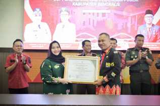 Bupati Bengkalis Terima Penghargaan Percepatan Pembangunan Desa