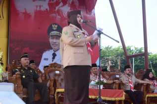 Bupati Kasmarni Jadi Irup Hari Pramuka ke-61