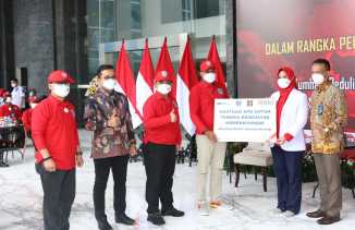 1.000 Bingkisan Diserahkan untuk Pasien Wisma Atlet dalam Giat Kumham Peduli, Kumham Berbagi dan Empati Kumham
