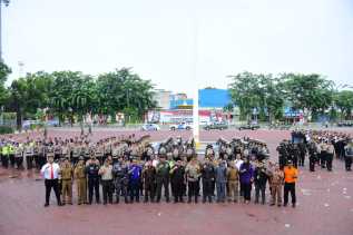 Polres Bengkalis Apel Gelar Pasukan Operasi Mantap Brata Pemilu 2024
