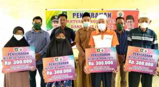 Pemdes Resam Lapis Salurkan BLT kepada 42 KPM