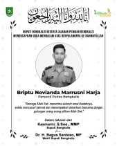 Wabup Bagus Santoso Lepas Jenazah  Briptu Novianda M. Harja dari RS Awal Bros