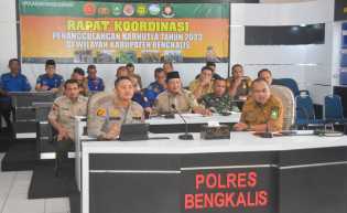 Cegah dan Tangani Karhutla, Wabup Ikuti Rakor di Polres Bengkalis 
