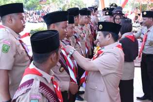 Sejumlah Anggota Dewasa Kwarcab 0404 Gerakan Pramuka Bengkalis Terima Penghargaan