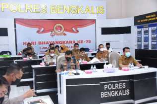 Pemkab Bengkalis Gelar Rapat Penerapan PPKM Level 3 Secara Virtual