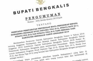 Kabar Gembira, Beasiswa Bengkalis 2019 Telah Dibuka, Ini Persyaratannya