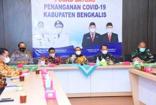 Pemkab Bengkalis Ikuti Rakor Evaluasi PPKM Mikro se-Indonesia