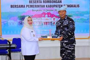 Tiba di Negeri Junjungan, Danlanal Dumai Ramah Tamah Bersama Pemkab Bengkalis