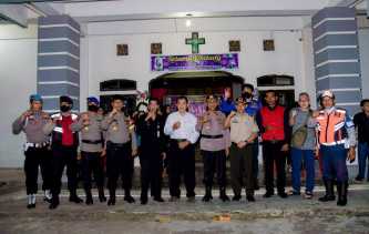 Bupati Bengkalis Tinjauan Pengamanan Malam Natal