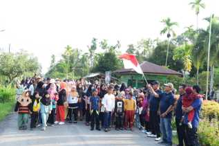Gebyar, USP Sinar Harapan BUMDes Halwah Pedekik Gelar Jalan Sehat Berhadiah, Warga Antusias
