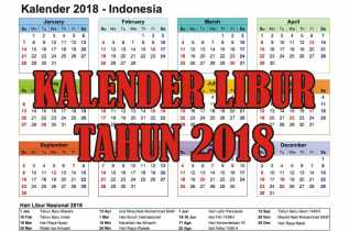 Tahun 2018 Hari Libur Nasional dan Cuti Bersama 21 Hari