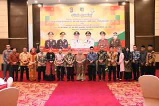 Bupati Amril Hadiri Kenal Pamit Kapolres dan Kajari Bengkalis