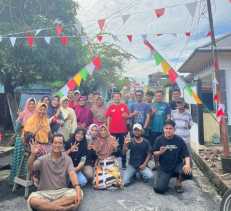 Sambut HUT ke-80 RI, Kelurahan Kota Bengkalis Lakukan Goro dengan Semangat BERMASA