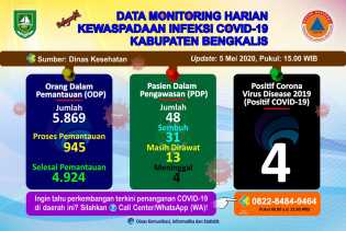 Bertambah 56 Orang, Kecamatan Bengkalis Sumbang 26,92 Persen Penambahan ODP Baru