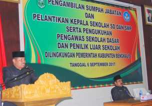 Bupati Bengkalis Resmi Lantik 352 Kepala Sekolah SD, SMP Serta Pengawas Dan Penilik PLS