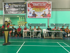 Bupati Bengkalis Buka Turnamen Bulu Tangkis Victory Bermasa CUP II Tahun 2024