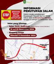 Jadwal Penutupan Jalan Selama MTQ Ke-49 Tingkat Kabupaten Bengkalis 