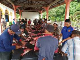 Terapkan Protokol Kesehatan, Desa Resam Lapis Laksanakan Sholat Ied dan Ibadah Kurban