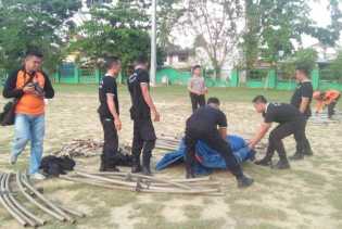 BPBD Bengkalis Juara I Lomba Bongkar Pasang Tenda Pekan Pengurangan Resiko Bencana Riau di Kampar