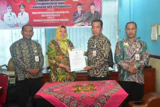 Disdukcapil Bengkalis Tandatangani Kerjasama Pemanfaatan Data Kependudukan Dengan Perangkat Daerah