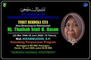 Mak Ikrammuddin Berpulang ke Rahmatullah, Keluarga Besar Diskominfotik Bengkalis Turut Berduka