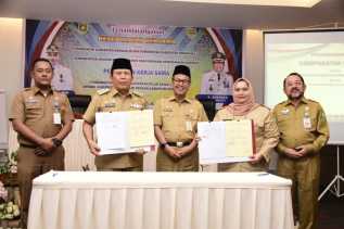 Pemkab Bengkalis dan Rohul Jalin Kerjasama Pembangunan dan Pemeliharaan Pilar Batas Daerah
