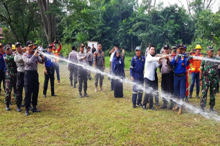 Untuk Antisipasi, Polsek Mandau Laksanakan Apel Gabungan dan Simulasi Penanggulangan Karhutla