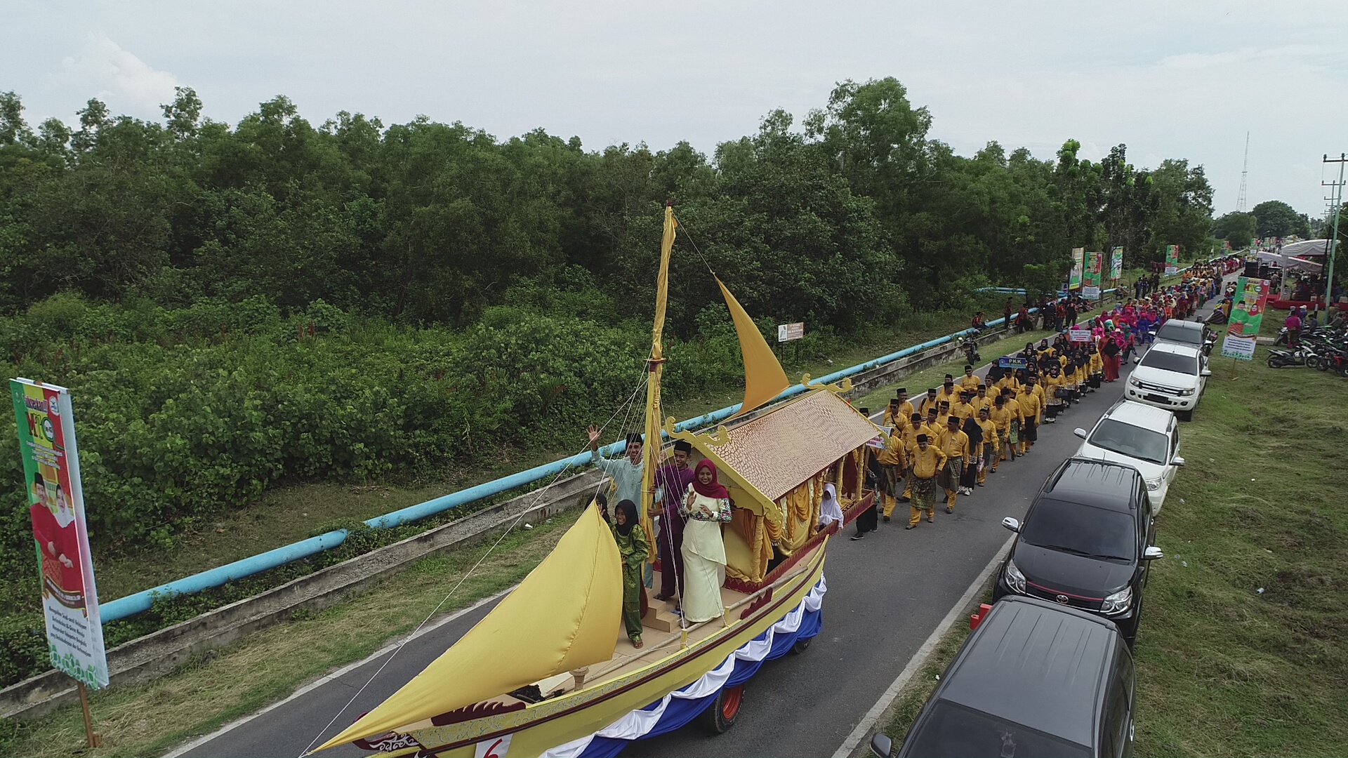 Lancang Kuning Kafilah Bengkalis “Arungi” Jalanan Sungai Pakning 