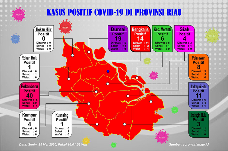 PDP Positif Covid-19 di Kabupaten Bengkalis yang Dirawat, Terbanyak di Provinsi Riau