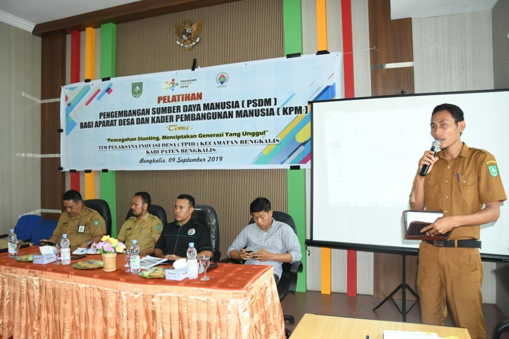 Tim Pelaksana Inovasi Desa Kecamatan Bengkalis Gelar Pelatihan PSDM
