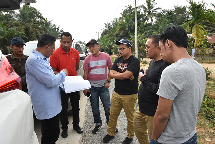 Tim Pendamping dan Audit UIR Nilai 4 Proyek Peningkatan Jalan di Mandau Cukup Baik