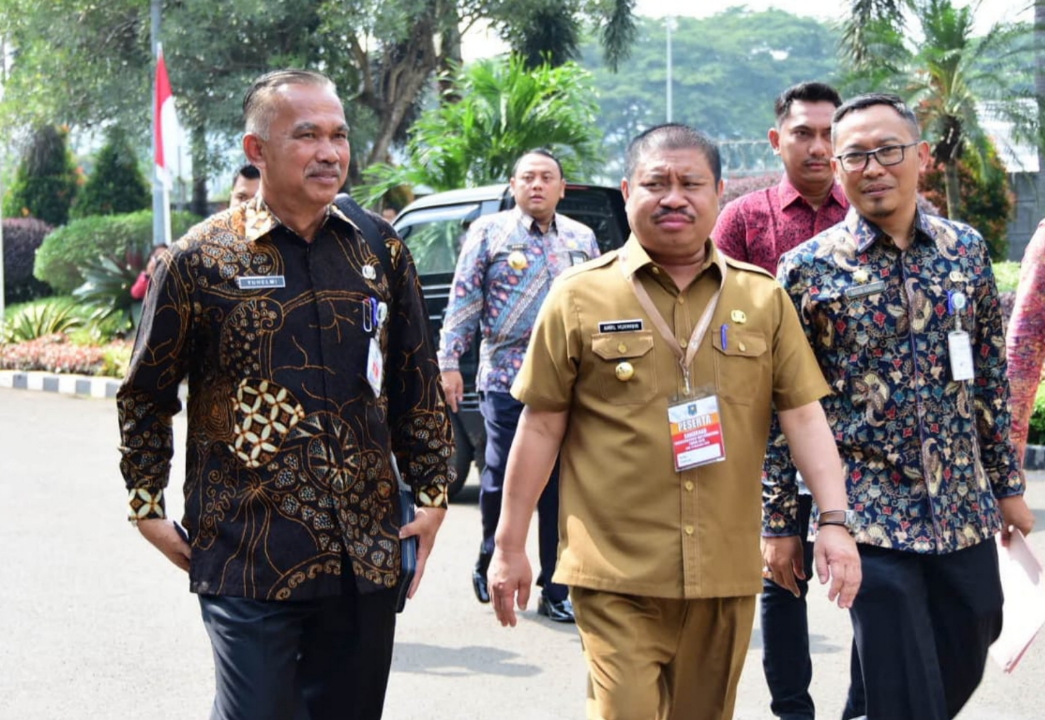 Bupati Amril Ikuti Rakornas Dalam Rangka Menyinergikan 5 Prioritas Pembangunan Nasional 