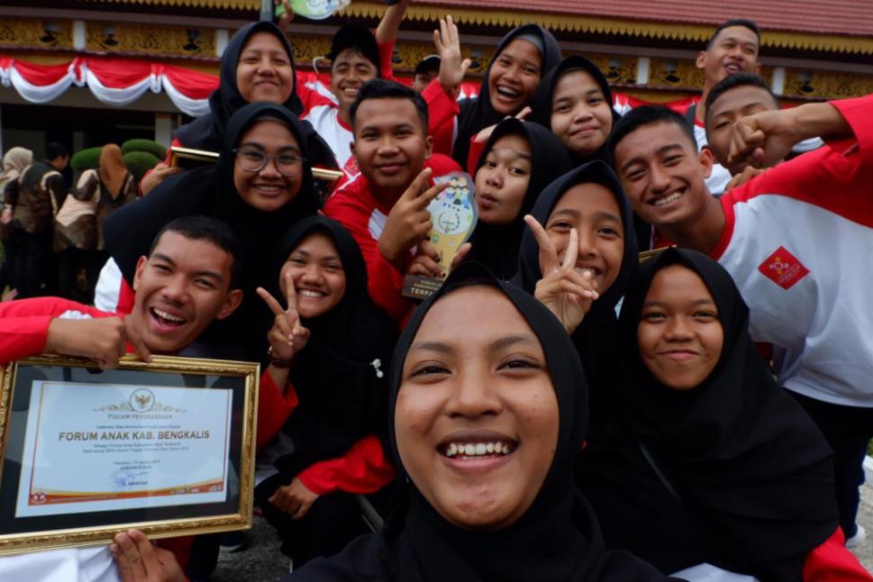 Forum Anak Kecamatan Pinggir Dinobatkan Sebagai Forum Anak Terbaik di Provinsi Riau  