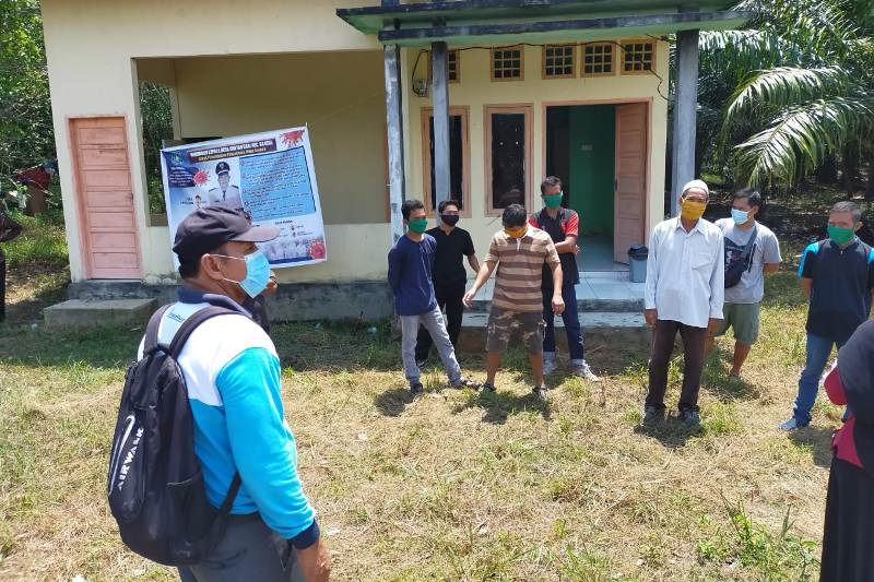 Camat Bantan Sufandi Adakan Pemantauan ODP Covid-19 di Desa Bantan Sari