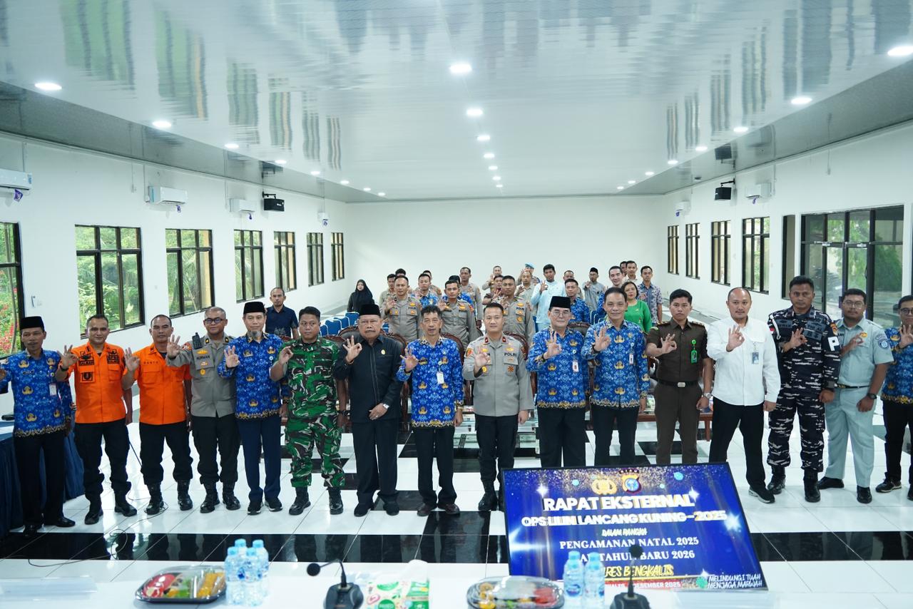 Pemkab Bengkalis Ikuti Rakor Lintas Sektoral, Persiapan Pengamanan Nataru 2025