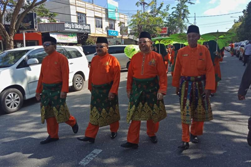 Ikut Pawai Taaruf MTQ ke-38 Riau di Kampar, Kabupaten Bengkalis Tampil Dengan Peserta Paling “Senior”
